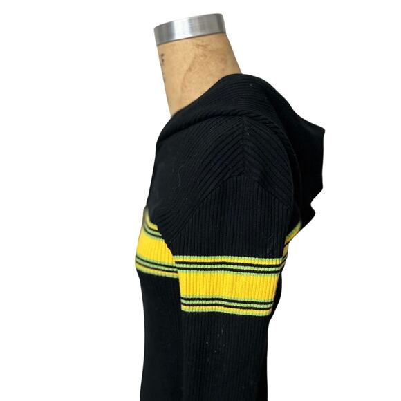 Emanuel Ungaro Liberte Ribbed Cardigan Zip Sweater with Hood Hoodie Size P - Picture 3 of 7